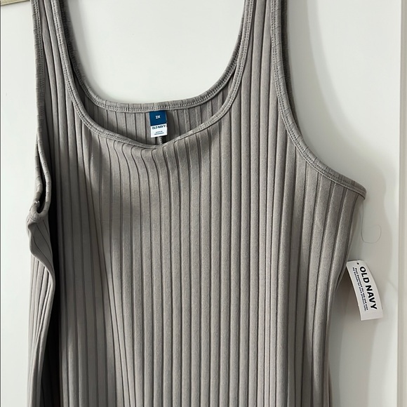 Old Navy Gray Ribbed Sheath Mini Dress - Picture 2 of 3